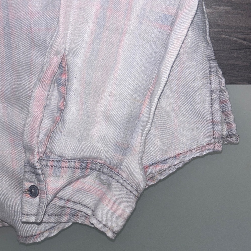 Maurice's Flannel Button Up Shirt Distressed Medium - Picture 5 of 8